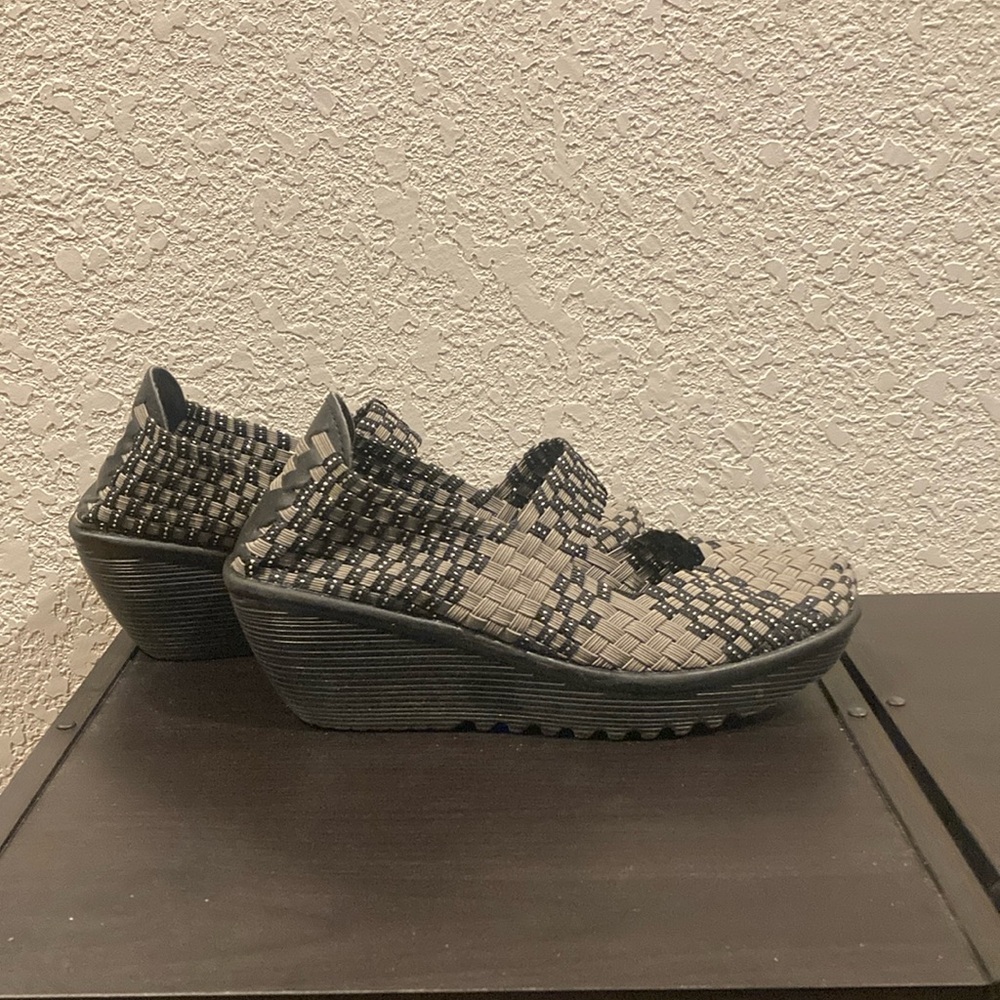 Comfortable wedge Mary Jane shoes size  6  1/2 or 37